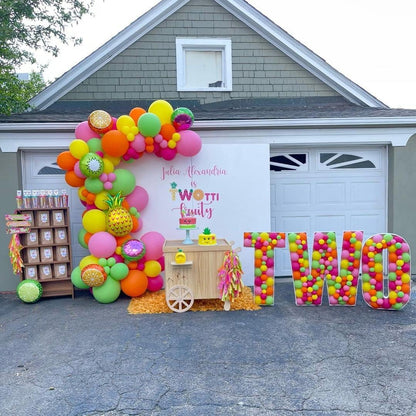 JW Passion - Premium Quality Made 3FT Tall Mosaic Balloon Frame Big Marquee Light Up Letters DIY Kit for Birthday Party Wedding Backdrop Decor Letter A Pre-Cut Foam Board