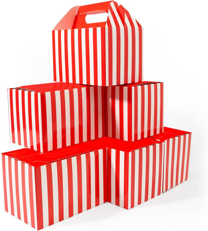 Happyhiram 30 CT Large Welcome Boxes with Handles White, 9x6x6 Gable Gift Easter Boxes Cardboard Paper Party Favor Boxes Barn Style Carry Out Box Recyclable Paper Gift Packaging Boxes for Food Box Lunch Cookies Donuts Baby Shower Bridal Shower Wedding