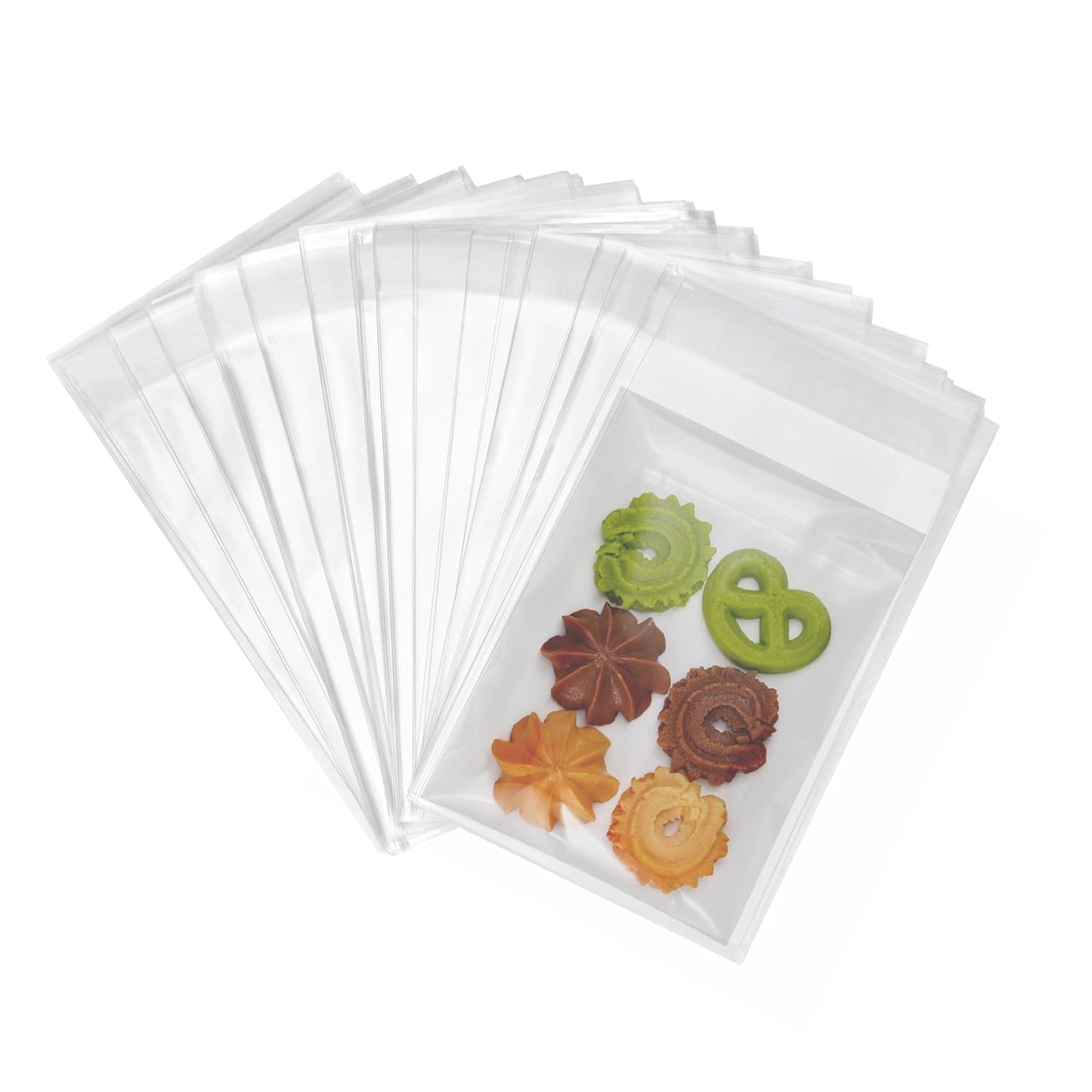 Clear Self Sealing Cellophane Bags 4"x6" (10.2 x 15.2cm) Pack of 200 – 4x6 Cookie Bags with Seal for Treat Bags, Cookies Wrappers Candy Party Favors Goodie