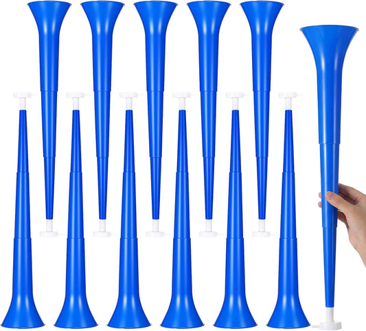 Libima 6 Pcs Vuvuzela Stadium Horn Bulk Noise makers Blow Horn 21 Inch Collapsible Plastic Trumpet Noisemaker Toys for Sporting Events Football Games Sports Party Supplies (Multicolor)