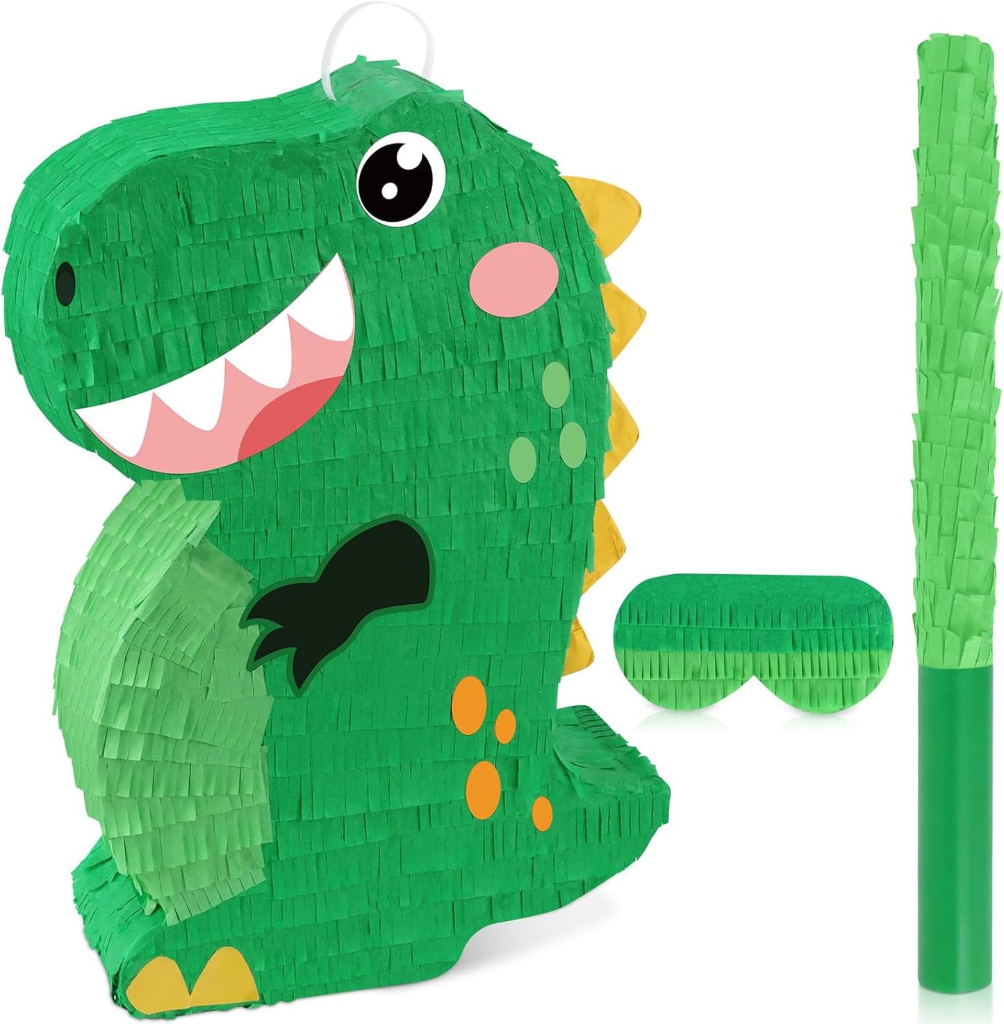 Hooqict Mexican Pinata with Blindfold and Bat Stick Party Pinata for Fiesta Carnival Cinco de Mayo Decorations Kids Adults Mexican Party Games Birthday Party Supplies