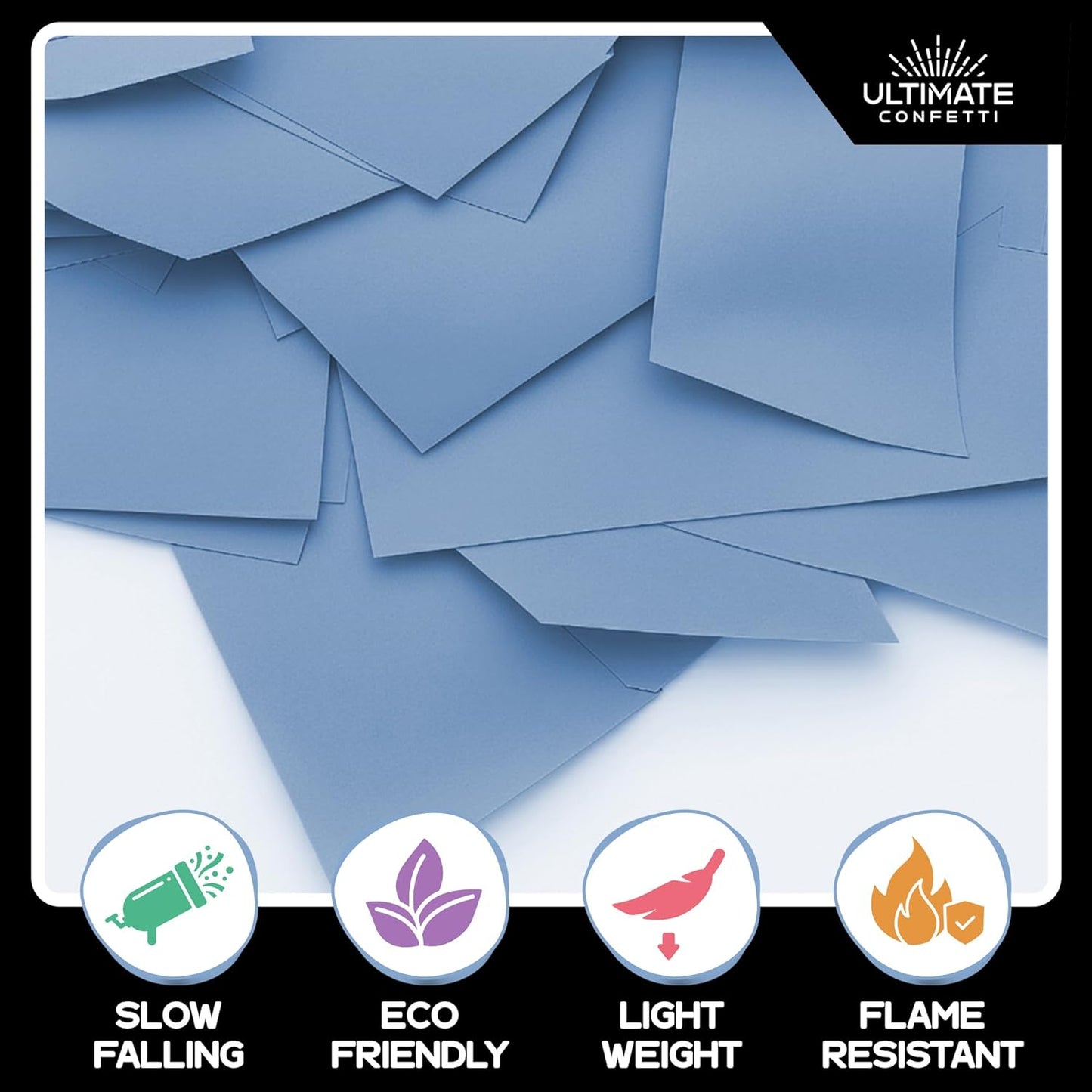 Ultimate Confetti, Multicolor Biodegradable Confetti - Rectangular Fluttering Tissue Paper Confetti for Cannon and Launcher use - Best for Holidays, Birthday, Wedding, and Parties - 1 lb, 16 oz