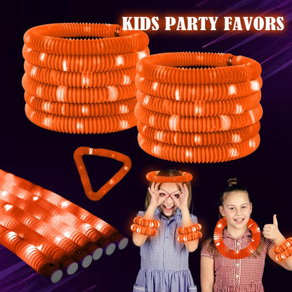 Orange 12PCS Glow Sticks Stocking Stuffers Party Favors-Glow in The Dark Party Supplies for Kids and Adults, Perfect for Festivals, Birthday Parties, Raves, Concerts, and Camping Decorations