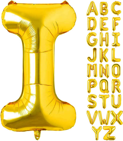 Lovoir 40 Inch Large Gold Letter A Balloons Big Size Jumbo Mylar Foil Helium Balloon for Birthday Party Celebration Decorations Alphabet Gold A