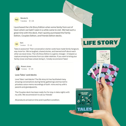 TALES 150 Conversation Cards, Friends Edition, Fun Friend Games for Adults, Teens, Kids, Perfect for Parties, Game Nights, Gifts & Gatherings, Conversations with Friends, Meaningful Connections