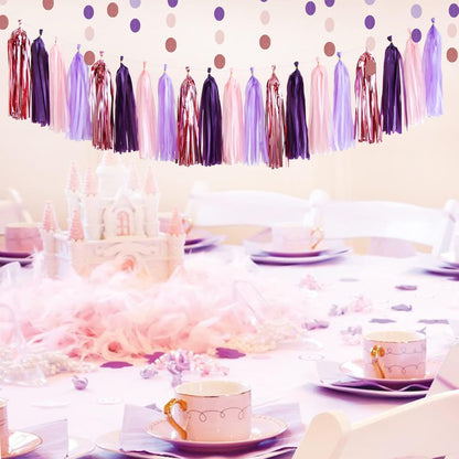 Navy-Blue White-Silver Tassel Garland Streamers - 15pcs Party Decorations Tissue Paper Tassels Banner,Graduation 2025 Wedding Baby Bridal Shower Hanging Decoration Boy Birthday Backdrop Decor Panduola