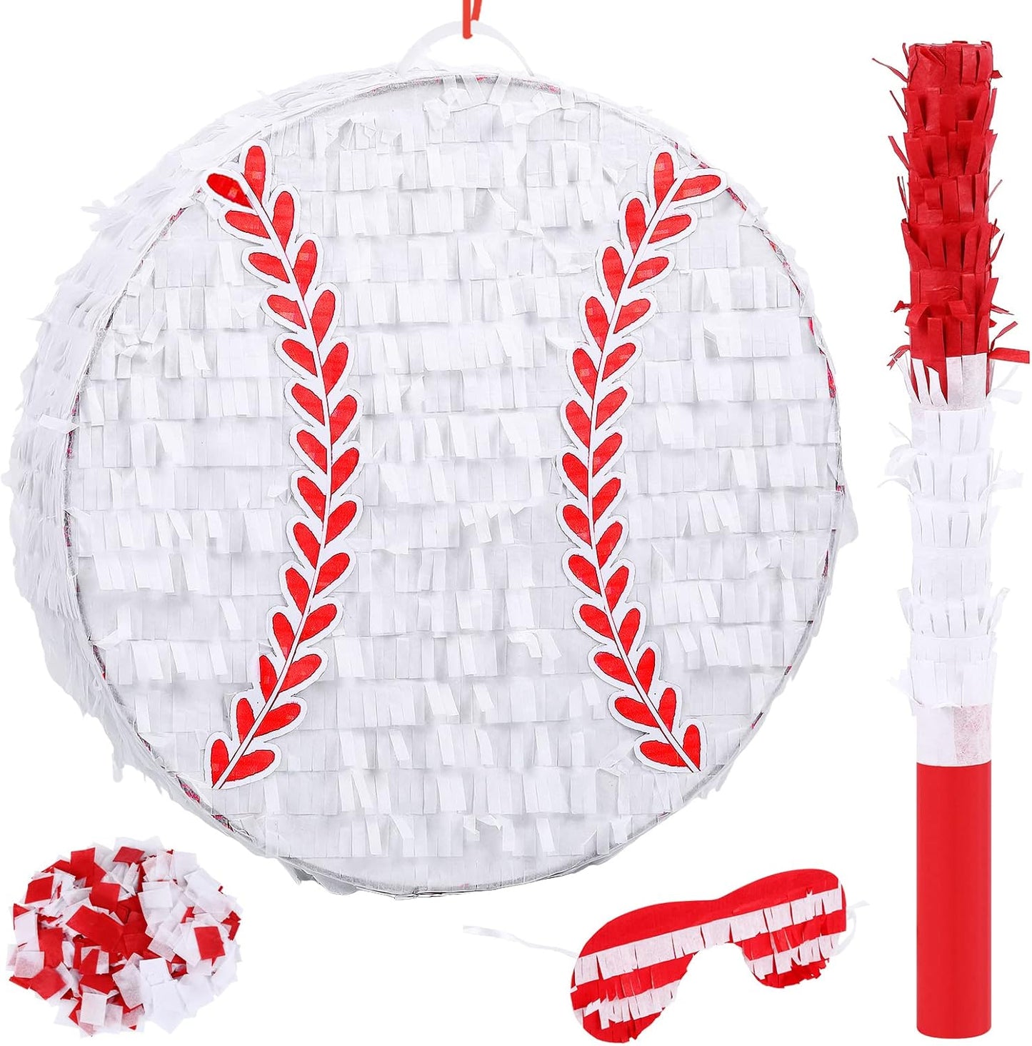 Deekin Large Carnival Piñata Stick with Blindfold Confetti Set Circus Tent Piñata for Birthday Carnival Theme Party Decorations Gaming Holiday Celebration Game Supply