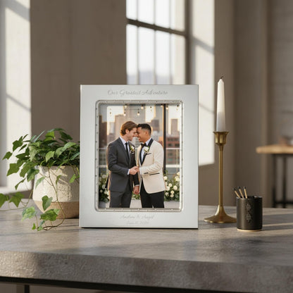 Lenox Devotion 8x10 Personalized Wedding Frame, Custom Engraved 8x10 Picture Frame for Wedding, Anniversary, Engagement, Accessories and Gifts for Bride and Groom