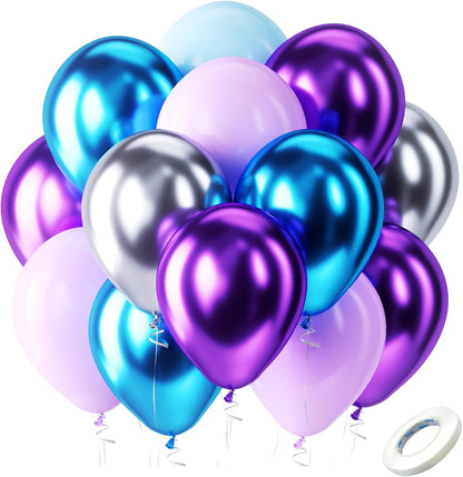 Bezente Pink Balloons Set,60pcs 12 inch Metallic Pearl Pink, Hot & Pastel Pink Latex Balloons Kit for Birthday,Wedding,Baby Shower,Princess Theme Party Decorations