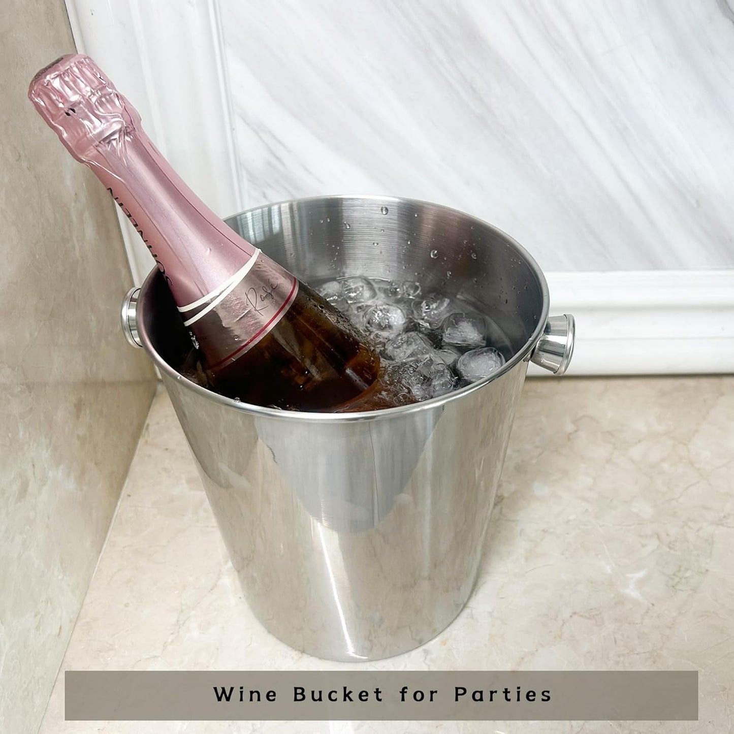 Champagne Bucke with Scoop Ice Bucket for Parties 2 Packs