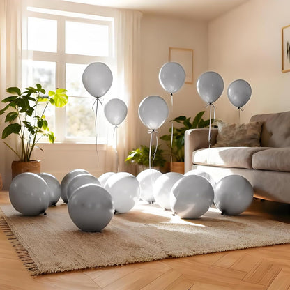 110pcs Black Balloon 12 inch, Black Latex Balloons for Birthday Party Baby Shower Wedding(with 2 Ribbons). - Colors B