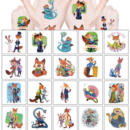 20 Sheets Cute Pokemon Temporary Tattoos for Adult, Cool Cartoon Decoration Sticker Gifts for Teen Activity Prizes Carnival Christmas Rewards