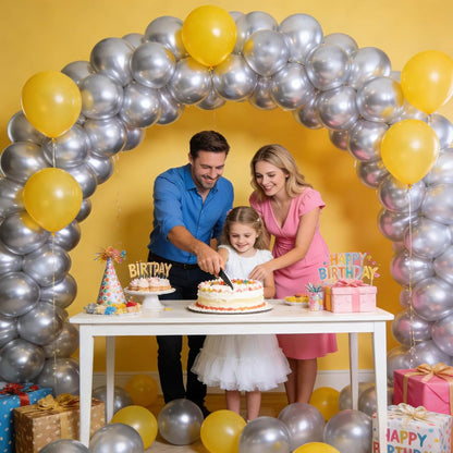 110pcs Black Balloon 12 inch, Black Latex Balloons for Birthday Party Baby Shower Wedding(with 2 Ribbons). - Colors A