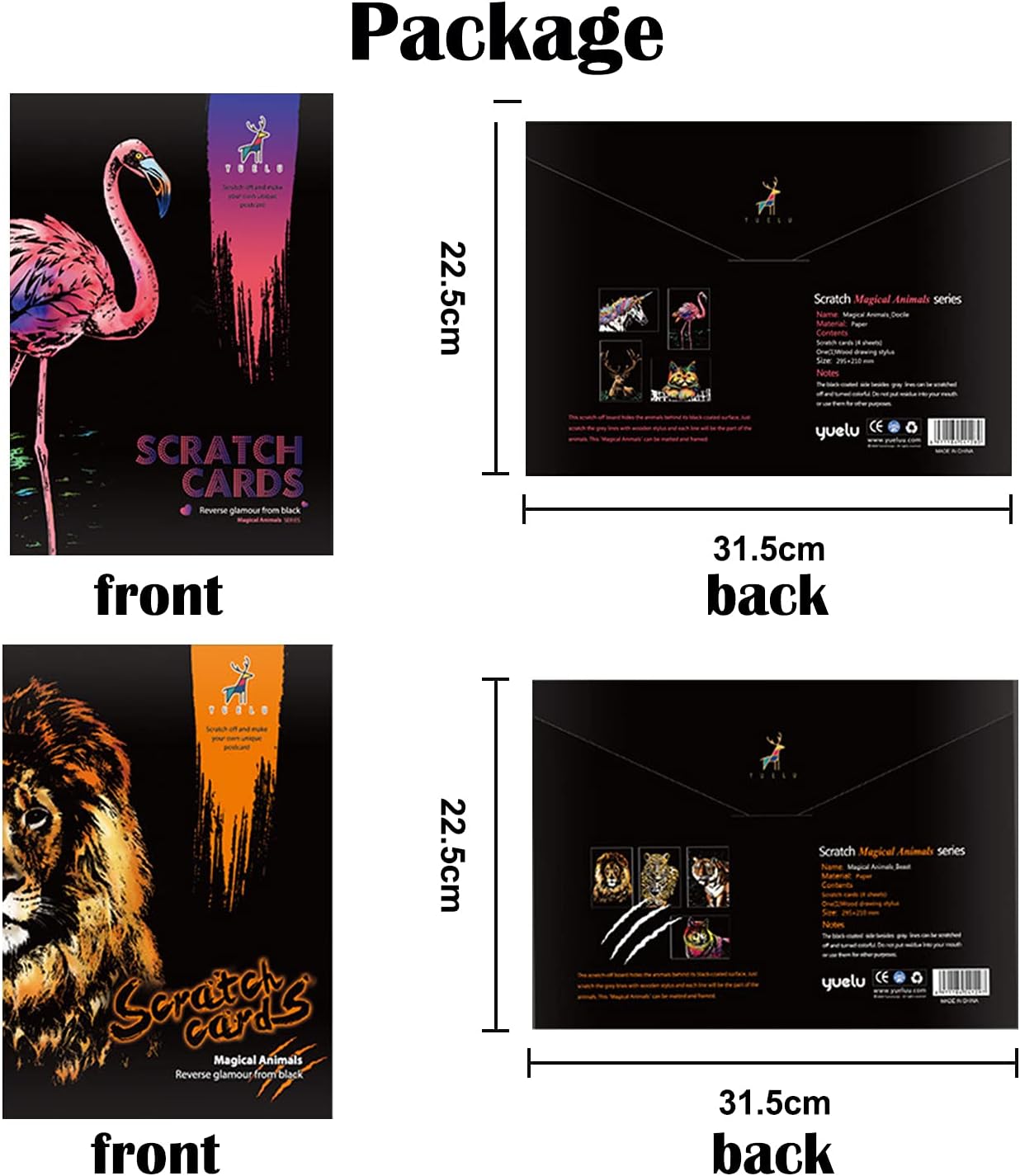 Georgie Porgy Scratch Paper Art Set for Kids Adults Magic Rainbow Scratchboards for DIY Arts and Crafts Kits Christmas Birthday Gift with Scratching Tools Kit (A4-Noctilucent Whale + Sea World)