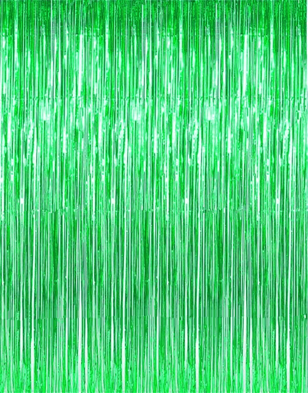 i-CHONY 2 Pcs 3.2ft x 8.2ft Champagne Gold Metallic Tinsel Foil Fringe Curtains Photo Booth Backdrop for Baby Shower Birthday Wedding Holiday Celebration Bachelorette Party Decorations