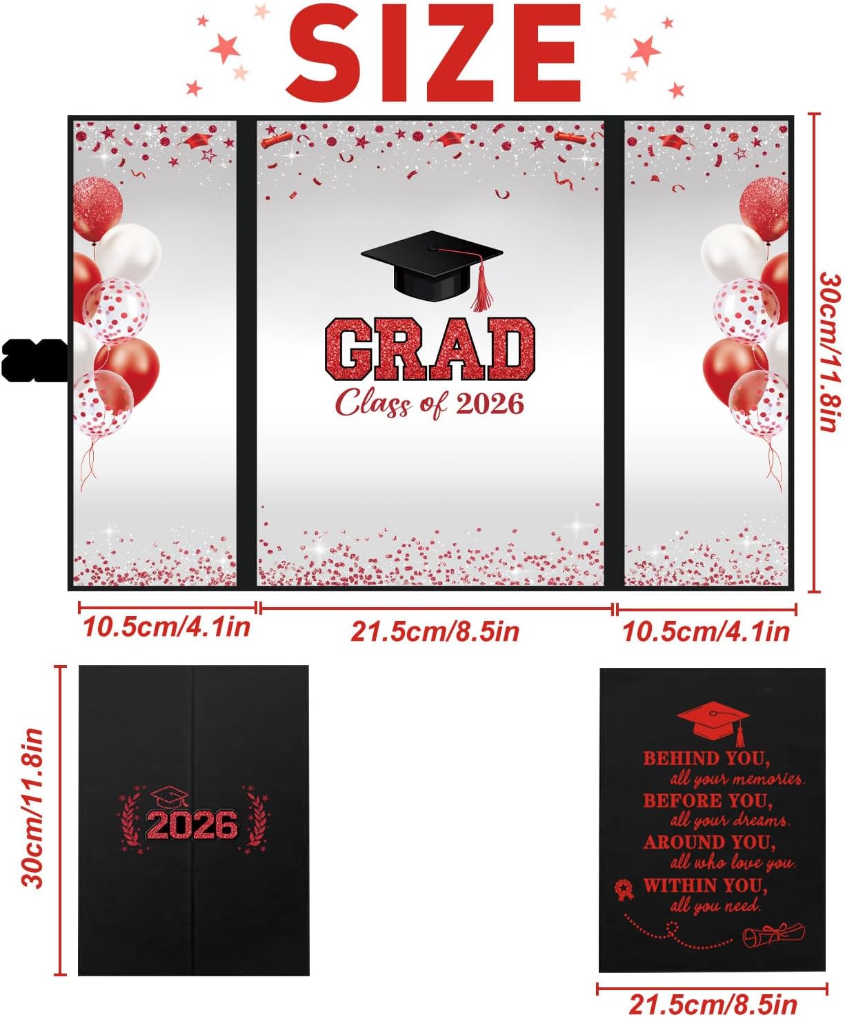 QIYANPAX Graduation Guest Book 2026, Blue and Gold Graduation Decorations Class of 2026, Graduation Signature Book, Congrats Grad Guest Book Alternative, Unique Graduation Gifts