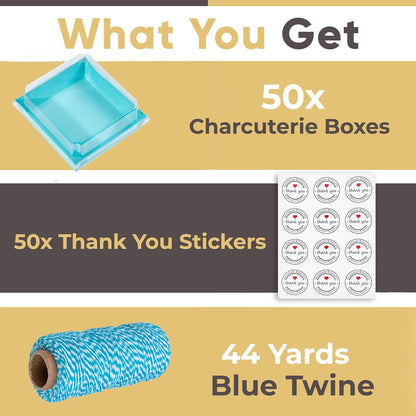 Leafiew 50 Pack Small Charcuterie Boxes with Clear Lids - To Go Paper Mini Charcuterie Box, Disposable Food Containers, 5Inch Dessert Boxes - Sandwich, Cookie, Sushi, Cake Slice, Strawberries (Brown)