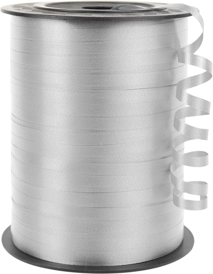 500 Yards White Curling Ribbon for Gift Wrapping, 1/5 inch Wide Balloon Ribbon String for Florist Flower, Crafts, Wreaths, Christmas, Birthday Party, Wedding