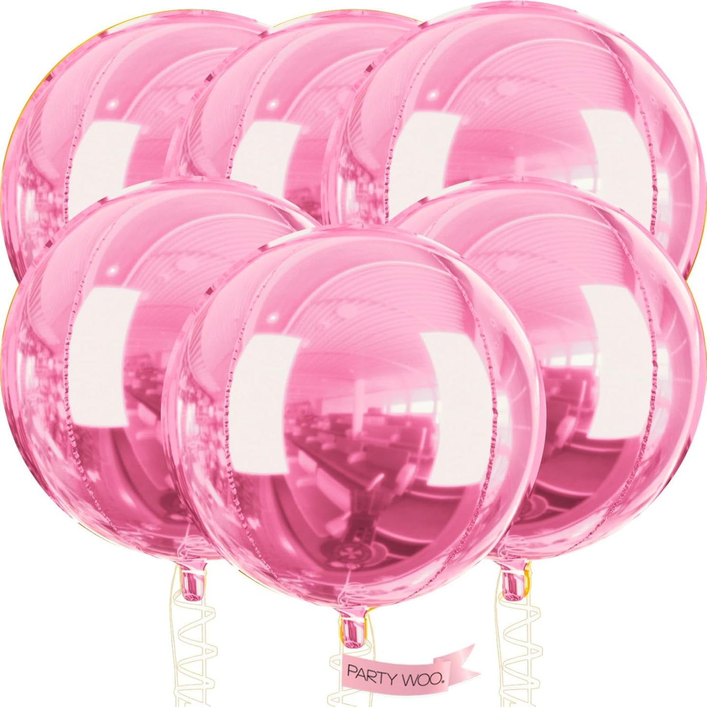 PartyWoo Metallic Gold Foil Balloons 20pcs Different Sizes Pack of 22 15 10 Inch Large Round Foil 4D Inflatable Mirror Ball Mylar Balloons for Graduation Birthday Baby Shower Party Decorations