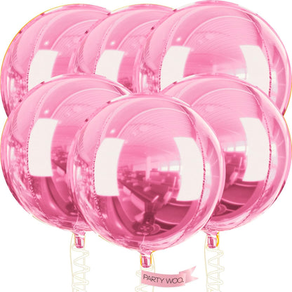 PartyWoo Metallic Gold Foil Balloons 20pcs Different Sizes Pack of 22 15 10 Inch Large Round Foil 4D Inflatable Mirror Ball Mylar Balloons for Graduation Birthday Baby Shower Party Decorations