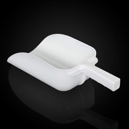 New Star Foodservice Commercial Grade Polycarbonate Plastic Utility Ice Scoop, White, 64 oz