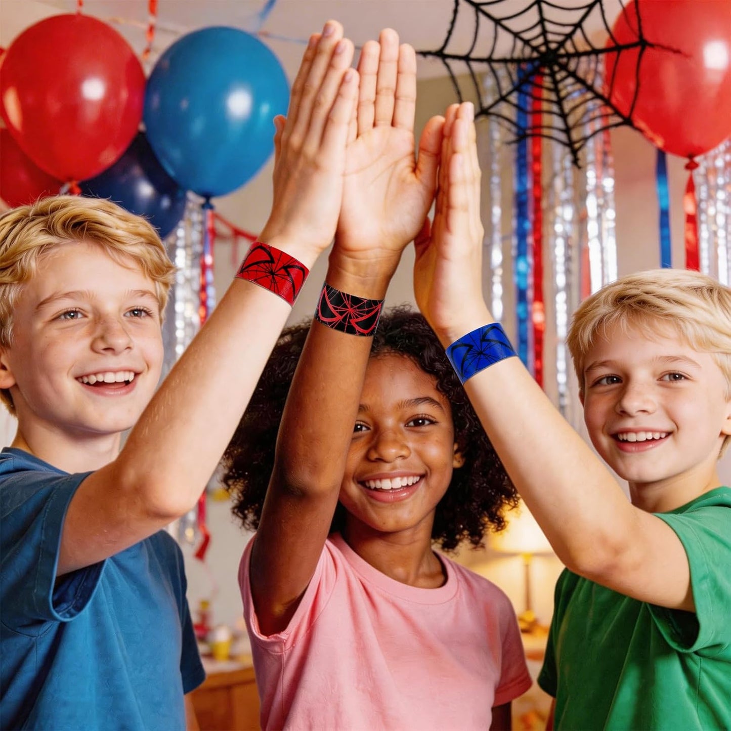 Cartoon Animation Slap Wristband, 24 Pack - Birthday Party Supplies, Cartoon Theme Bracelets Goodie Bag Fillers for Birthday & Theme Parties
