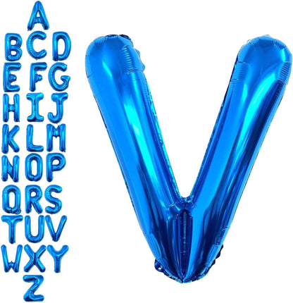 40 Inch Blue Letter A Balloons, DIY Phrase Foil Alphabet Letter A Balloons DIY Word A Banner for Birthday Anniversary Celebration Graduation Party Supplies Decoration