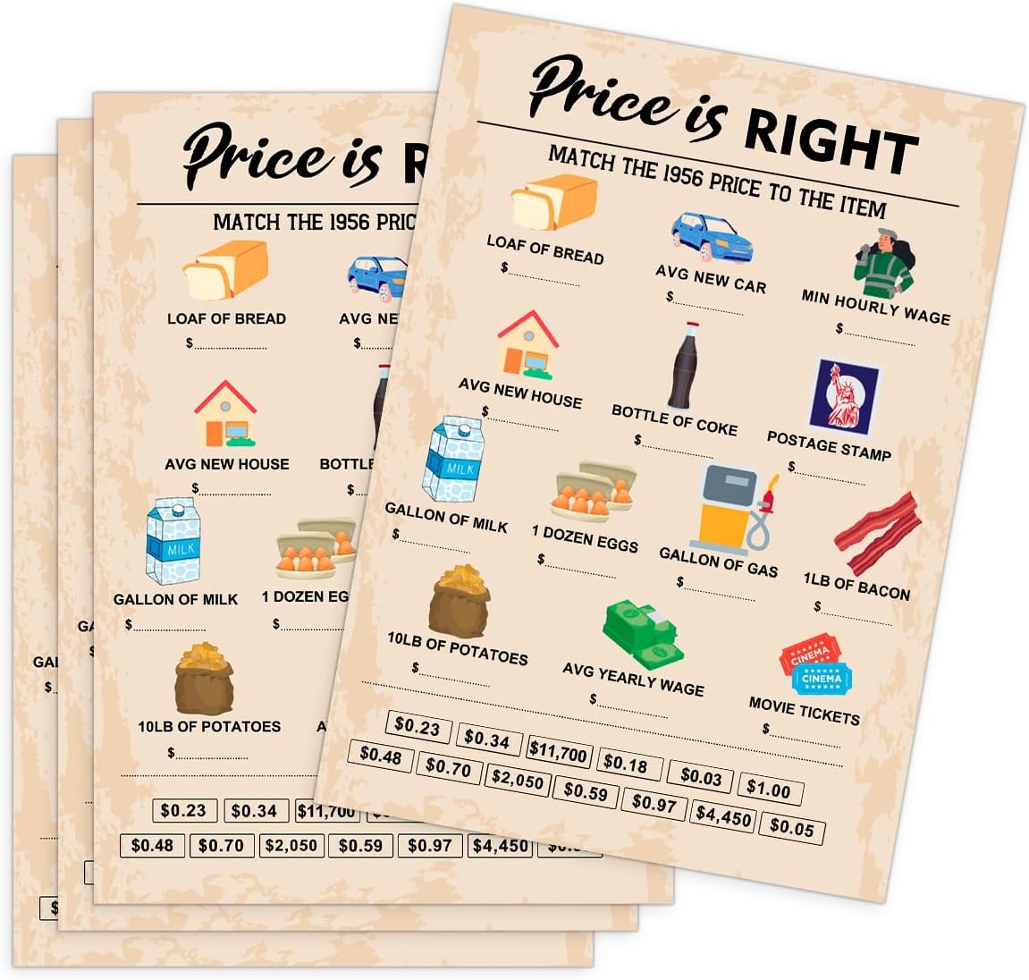 QUPT 40th Birthday Party Games, Movies in 1986 Games, Birthday Party Supplies for Adults, Fun 1986s Party Game，Pack of 30 Cards