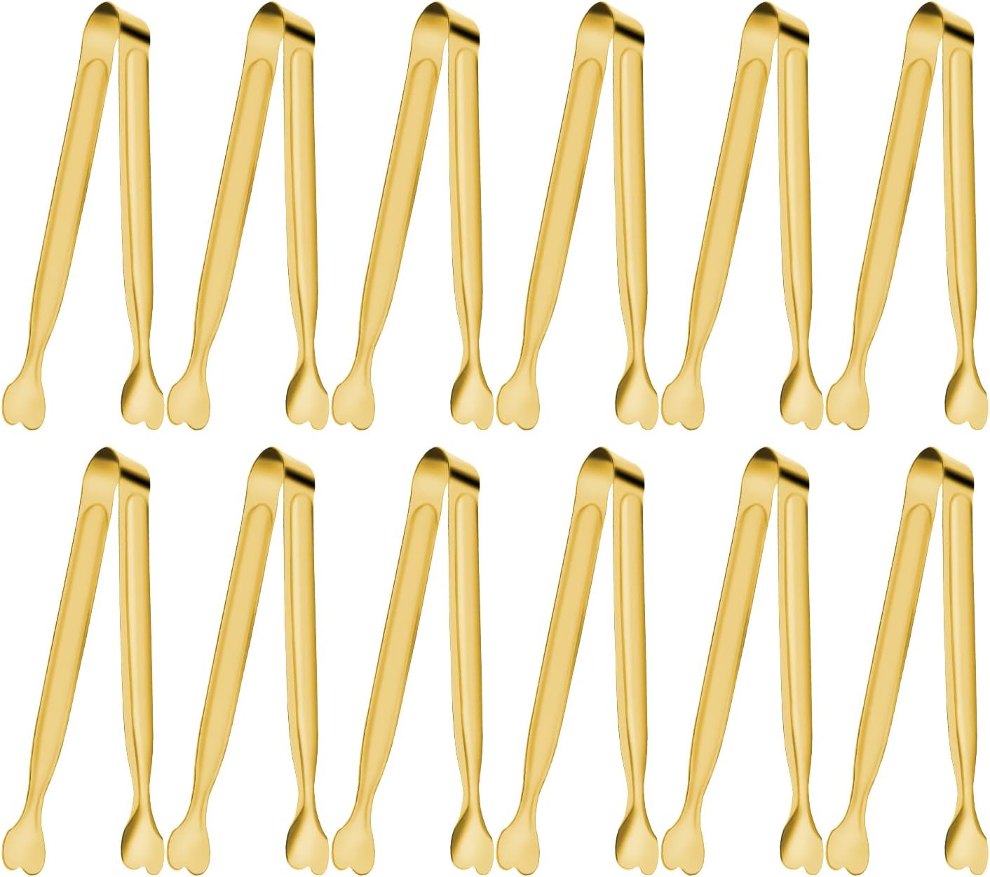 Mini Serving Tongs, Anytrp 18-Packs Stainless Steel Sugar Tongs, 4.3inch Ice Tongs Kitchen Appetizers Tongs for Coffee Bar, Tea Party, Desserts Party, Sugar and Ice Bucket