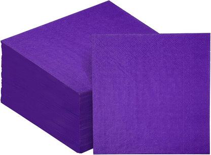 24 colors Cocktail Napkins 5 * 5inch disposable Beverage Napkin paper for Cocktail, Wedding, Dinner，Brithday Party Dessert Wine Paper Napkins（ 120 Count）