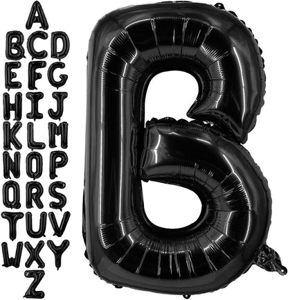 40 Inch Black Letter A Balloons, DIY Phrase Foil Alphabet Letter A Balloons DIY Word A Banner for Birthday Anniversary Celebration Graduation Party Supplies Decoration