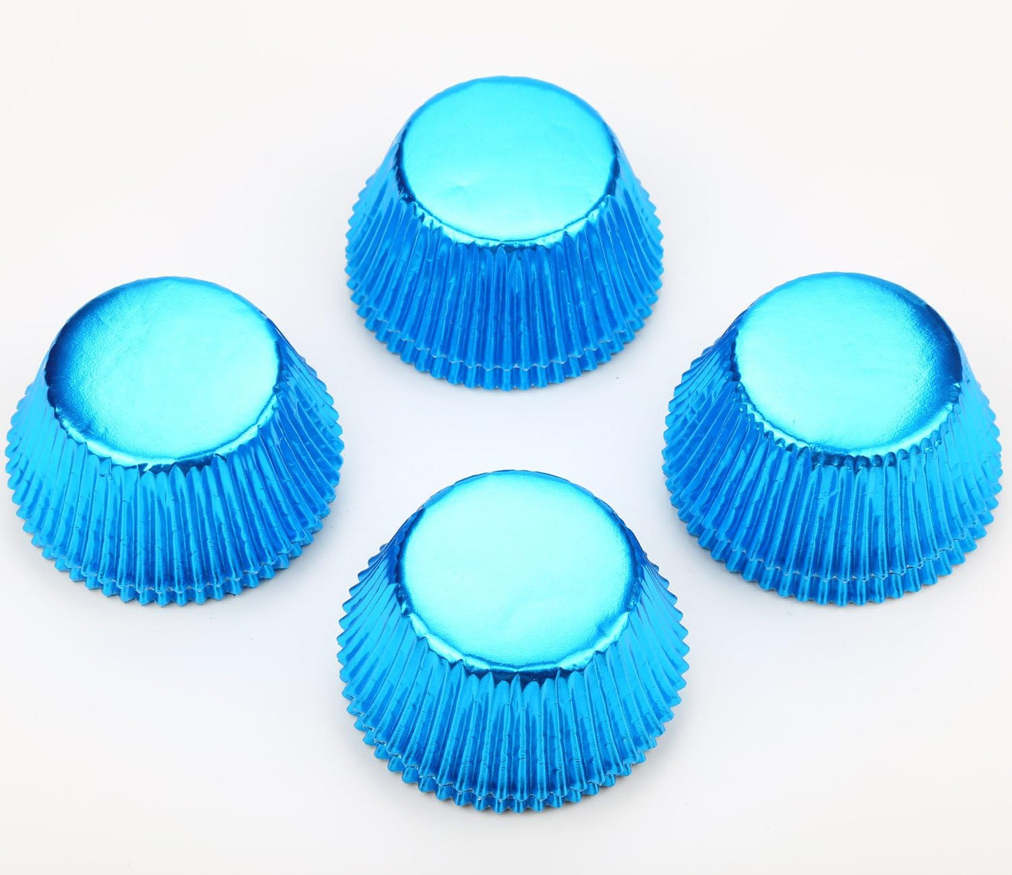 Gifbera White Metallic Foil Cupcake Liners Standard Size Baking Cups, 200-Count