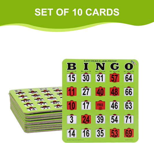 GSE Games & Sports Expert Reusable Bingo Calling Cards with Plastic Coated, 3.5"x2.5" Poker Size Bingo Game Cards Deck