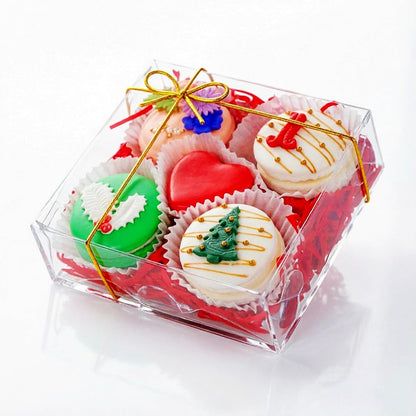 20 Pack Bakery Boxes 5x5x2 Inches Chocolate Covered Strawberries Boxes for 4 Mini Cake & Cookies Macaron Pie Browines boxes
