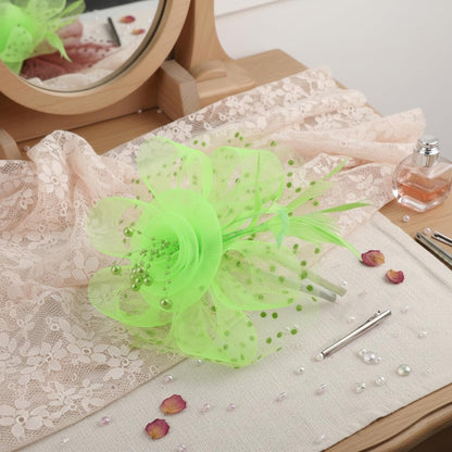 DRESHOW Fascinators Hat Flower Mesh Ribbons Feathers on a Headband and a Clip Tea Party Headwear for Girls and Women - Colors A