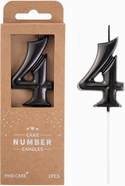 PHD CAKE 2.76 Inch Elegant Gold 1 Number Birthday Candles, Gold Number Candles, Cake Number Candles, Party Celebration