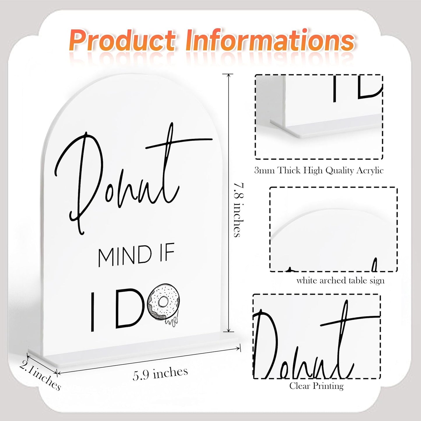 Audio Guest Book Sign, White Arch Acrylic Wedding Sign, Audio Guest Book Wedding Phone, Bridal Shower Decor, Engagement Party Decor, Centerpiece Table Decorations Party for Bride and Groom-14