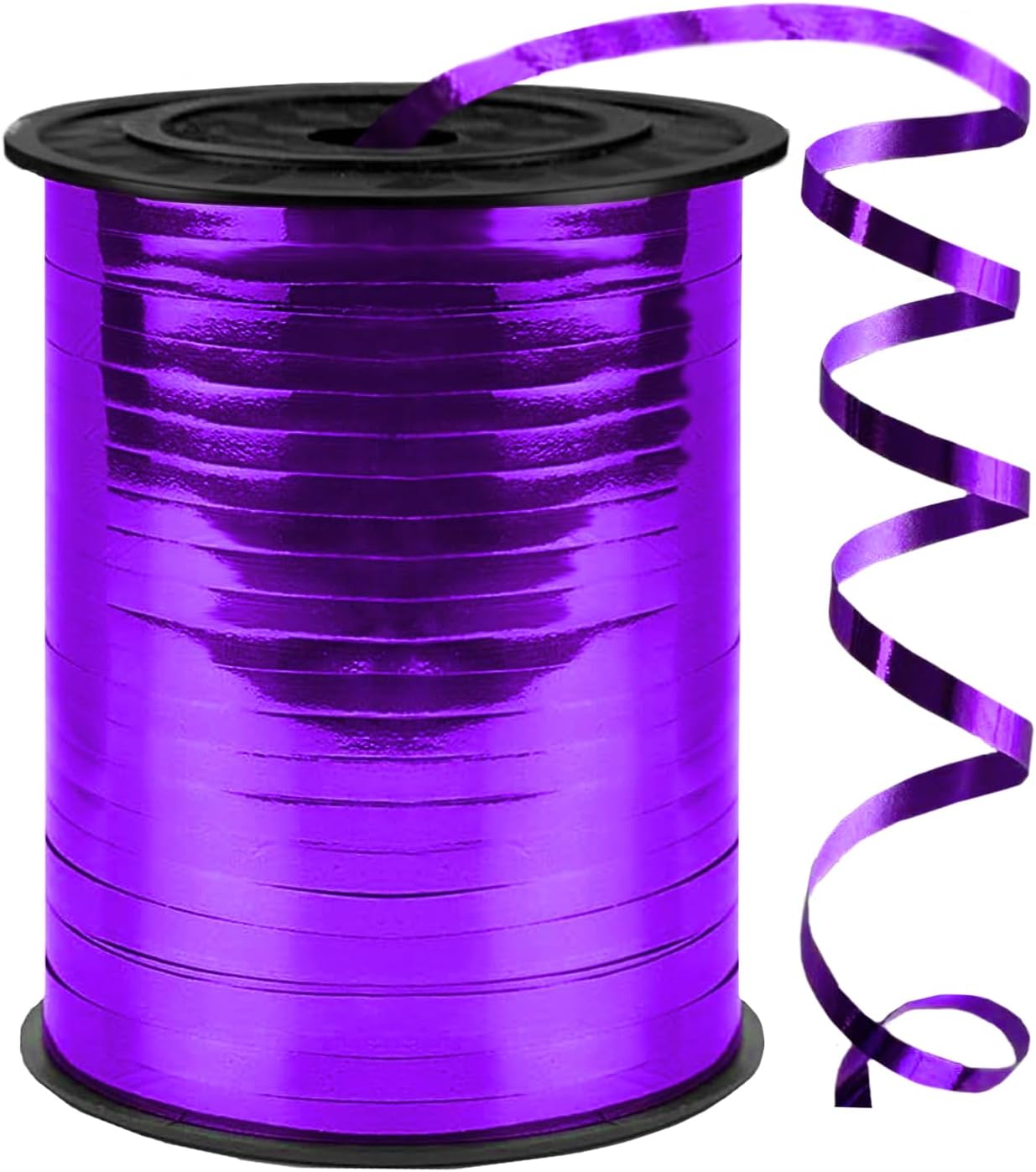 500 Yards Curling Ribbon,1/5 Inch Shiny Black Ribbon,Balloon String, Party Decoration,Ribbons for Florist Flower Bows for Graduation Supplies