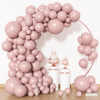 Amandir 153pcs White Sand Balloons Arch Garland Kit Different Sizes 18 12 10 5 Inch Cream Beige Sand White Latex Balloon for Birthday Boho Neutral Baby Shower Wedding Anniversary Party Decorations