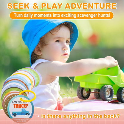Hoolerry Toddler Scavenger Hunt Cards, Scavenger Hunt Game Preschool Games, Toddler Activity for Toddlers Ages 3 4 5 Children Birthday Gifts(Outdoor Edition)