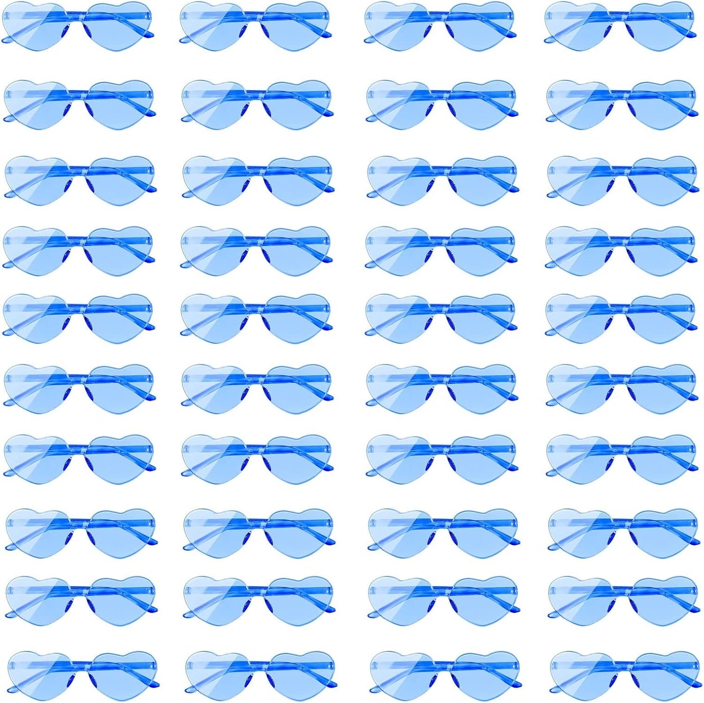 AEAHALY Heart Sunglasses for Women and Men Rimless Heart Shaped Sunglasses Bachelorette Bride Party Accessories