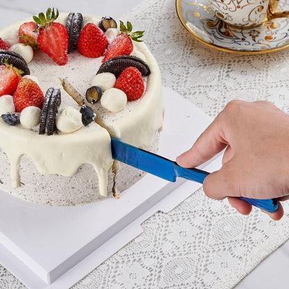 Black Cake Cutter Set, Stainless Steel Cake Cutting Utensils Include 13-inch Cake Knife and 9.3-inch Cake Server suitable for Weddings, Birthdays, and Anniversaries