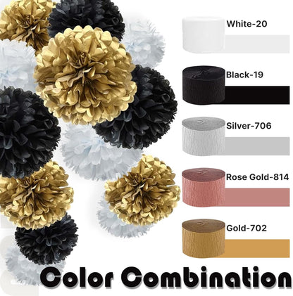 PartyWoo White Crepe Paper Streamers 10 Rolls 820 ft Pack of Pearl White Crepe Paper for Graduation Wedding Baby Shower Anniversary Gender Reveal Birthday Party Decorations (1.8 Inch x 82 Ft/Roll)