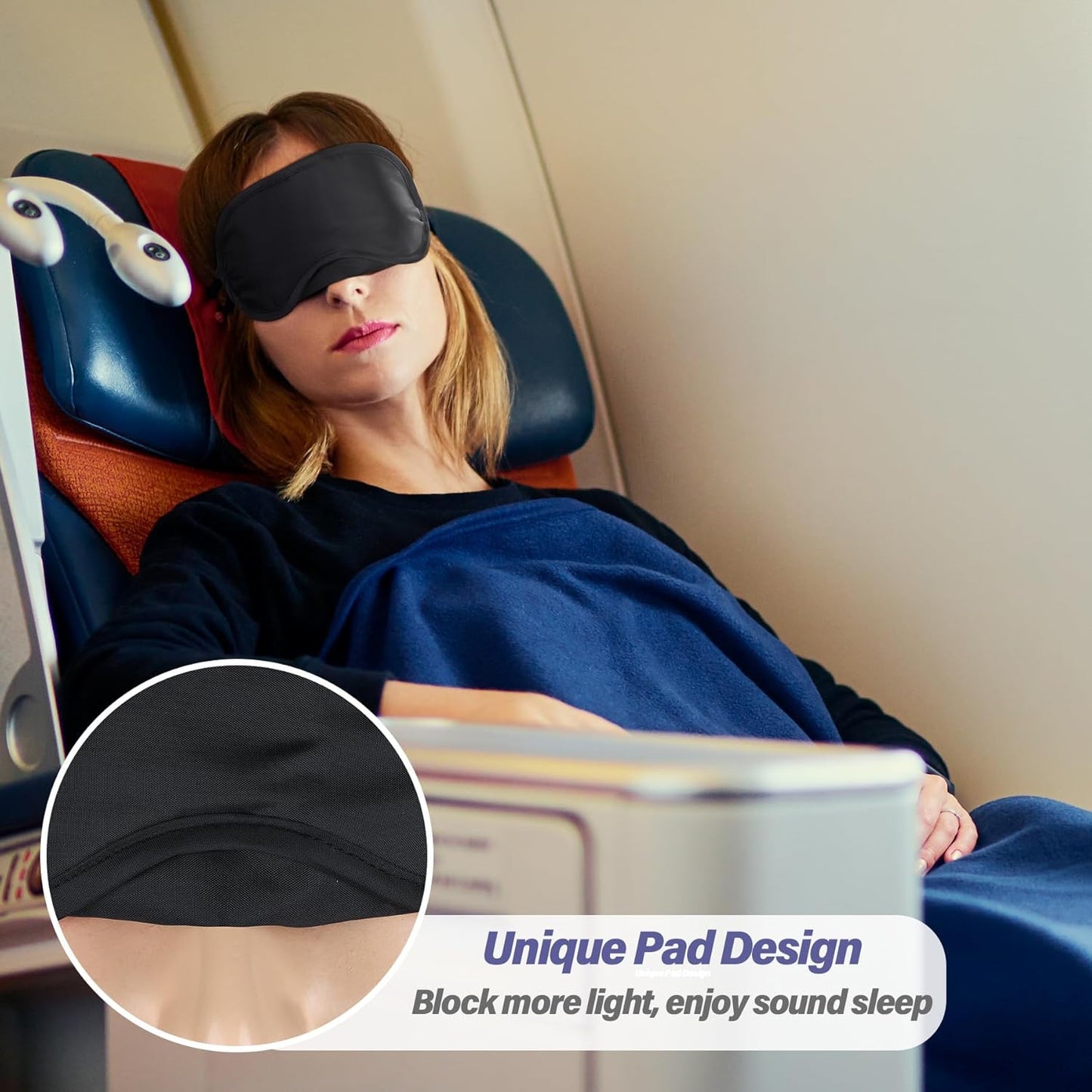 Aneco 50 Pieces Blindfold Eye Mask Shade Cover with Nose Pad and Adjustable Strap for Travel Sleep or Party Supplies