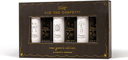 Cue the Confetti Birthday Box (6 Confetti Poppers) – Biodegradable Confetti Poppers for Birthday Parties & Gifts – Eco-Friendly & Spring Loaded for Noise Free Fun.