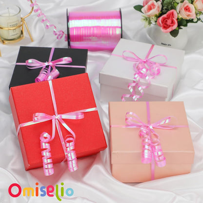 Rose Gold Curling Ribbon - 500 Yard Shiny Metallic Curling Ribbon for Gift Wrapping, Balloons, Birthdays & Parties