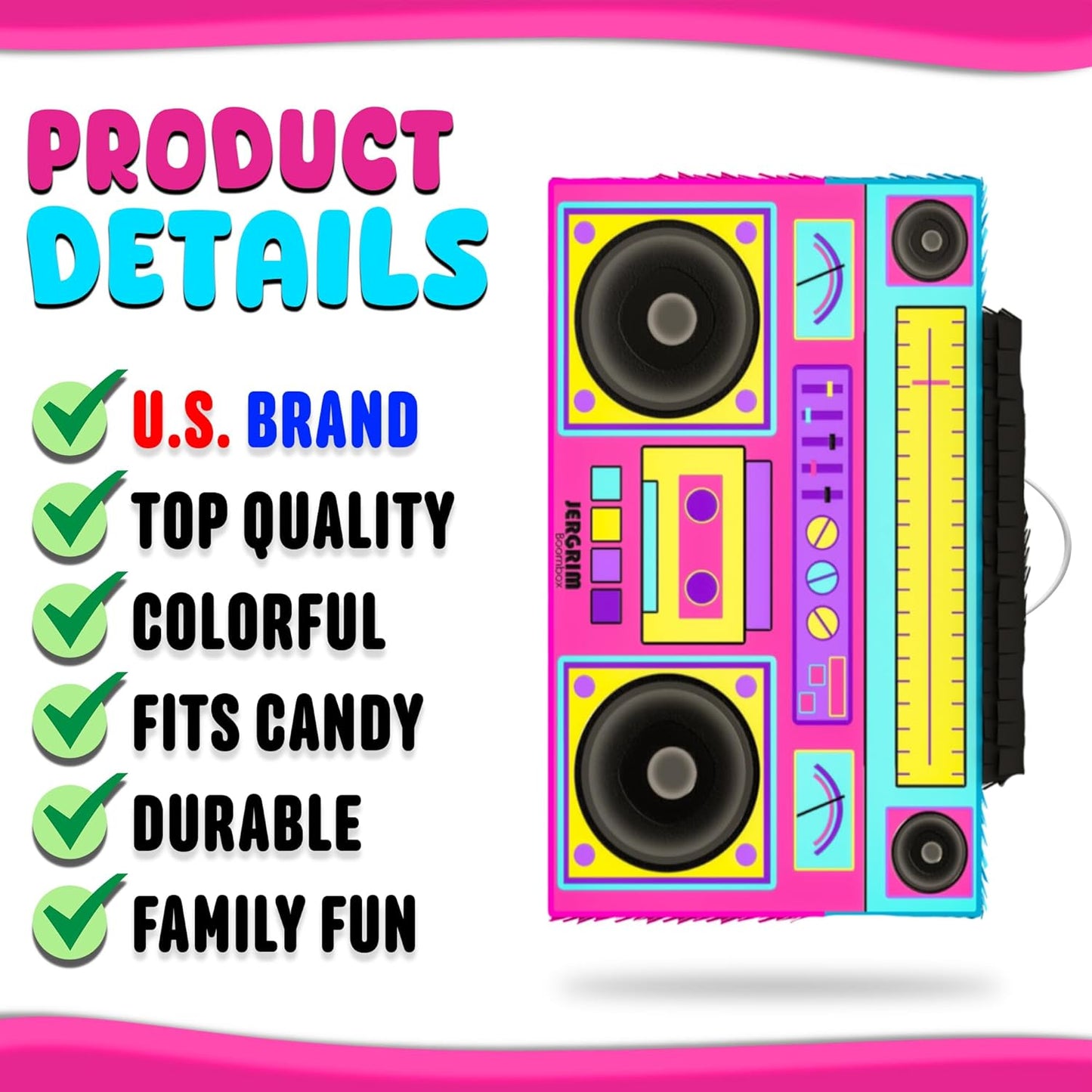 Jergrim Blue Monster Truck Piñata, Small 4 Piece Set, perfect for Kids Birthday Parties, Race Car Party Supplies fits piñata candy and party favors (17”X11”) Durable!