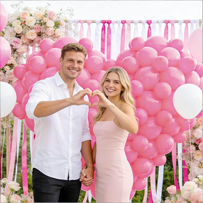 110pcs Black Balloon 12 inch, Black Latex Balloons for Birthday Party Baby Shower Wedding(with 2 Ribbons). - Colors B