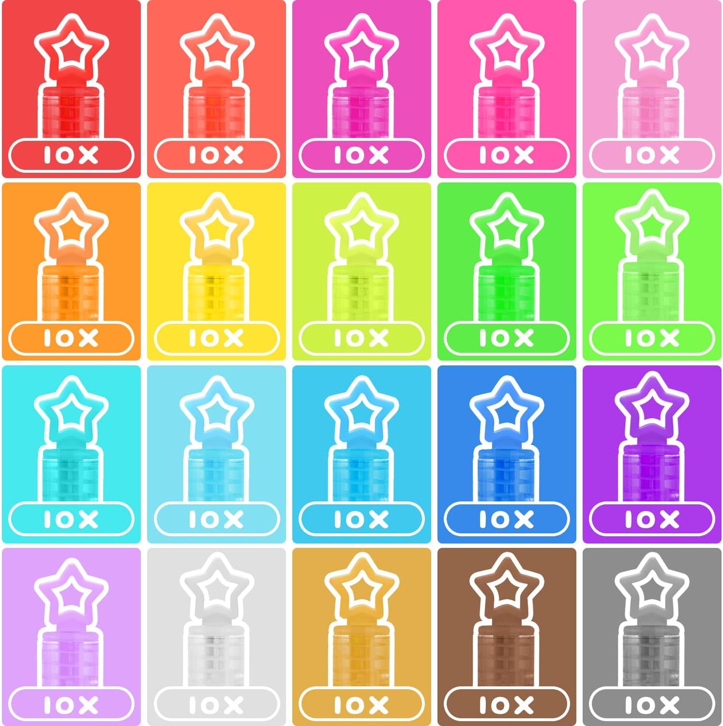 32 Pcs 8 Colors Neon Bubbles Party Favors For Kids, Mini Star Bubble Wand Bulk In Gift Box as Goody Bags Stuffer, Classroom Giveaways, Carnival Prizes Toy, Birthday Treats, Party Supplies For Toddlers