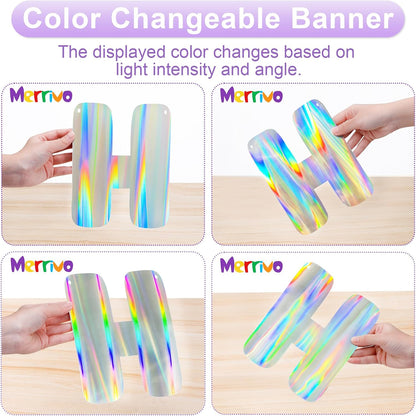 Iridescent Welcome Back We Missed You So Much Banner, Holographic Welcome Back Decorations, Pre-Strung Welcome Home sign for Office Party, Family Gathering, Back to School, Military Homecoming